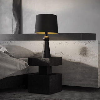 Lioria Lampe de Table en Bois Et Tissu