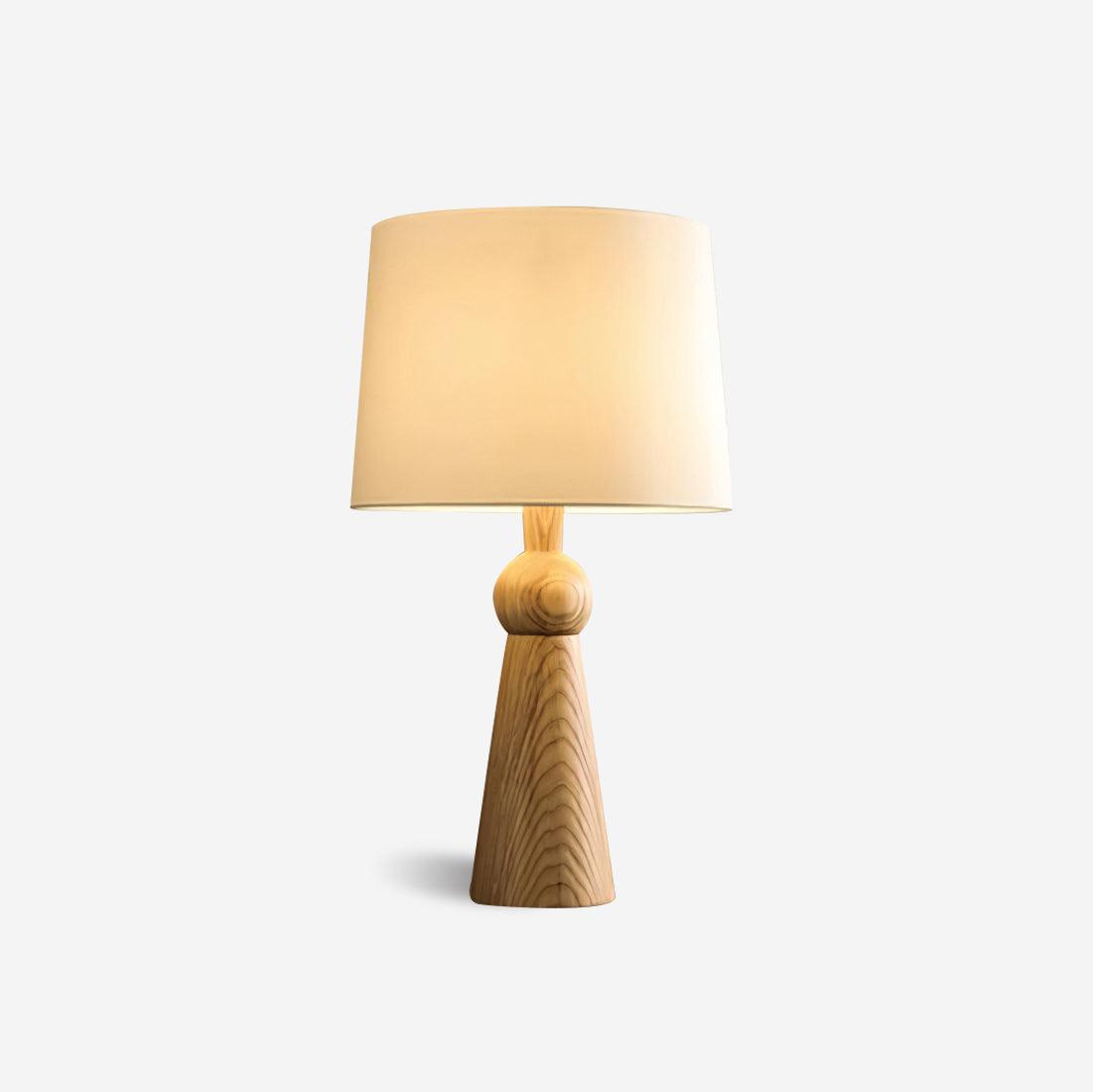 Lioria Lampe de Table en Bois Et Tissu