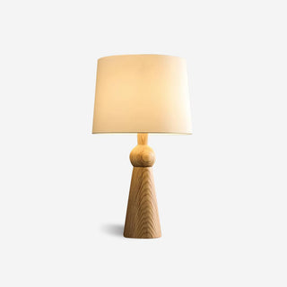 Lioria Lampe de Table en Bois Et Tissu