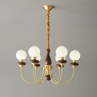 Cotheor Lustre Vintage Traditionnel en Bois et Verre Arc