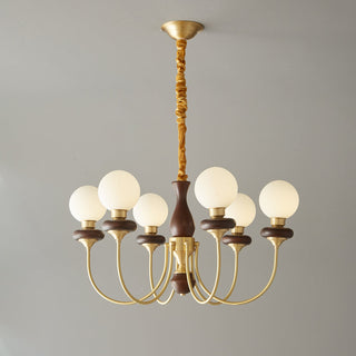 Cotheor Lustre Vintage Traditionnel en Bois et Verre Arc