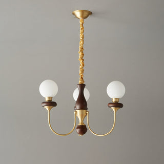 Cotheor Lustre Vintage Traditionnel en Bois et Verre Arc