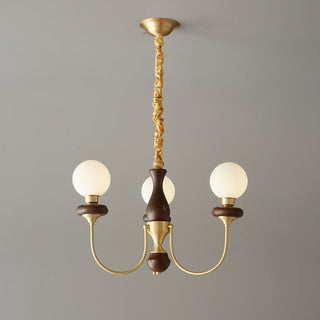 Cotheor Lustre Vintage Traditionnel en Bois et Verre Arc