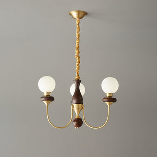 Cotheor Lustre Vintage Traditionnel en Bois et Verre Arc