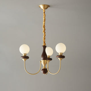Cotheor Lustre Vintage Traditionnel en Bois et Verre Arc