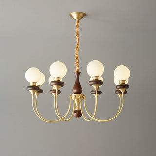 Cotheor Lustre Vintage Traditionnel en Bois et Verre Arc