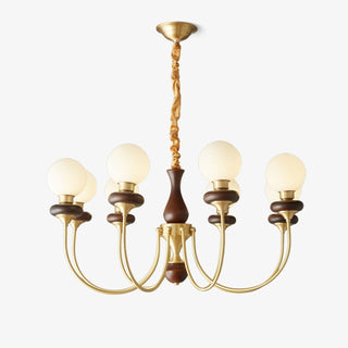 Cotheor Lustre Vintage Traditionnel en Bois et Verre Arc