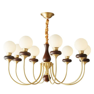 Cotheor Lustre Vintage Traditionnel en Bois et Verre Arc