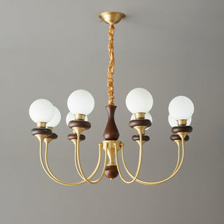 Cotheor Lustre Vintage Traditionnel en Bois et Verre Arc
