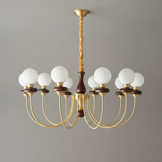 Cotheor Lustre Vintage Traditionnel en Bois et Verre Arc