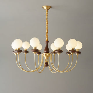 Cotheor Lustre Vintage Traditionnel en Bois et Verre Arc