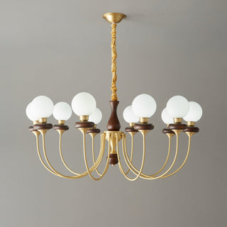 Cotheor Lustre Vintage Traditionnel en Bois et Verre Arc