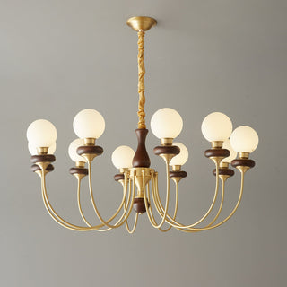 Cotheor Lustre Vintage Traditionnel en Bois et Verre Arc