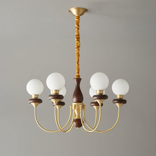 Cotheor Lustre Vintage Traditionnel en Bois et Verre Arc