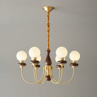 Cotheor Lustre Vintage Traditionnel en Bois et Verre Arc