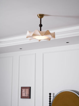 Avlorus Lampe Plafonnier Traditionnelle Premium Élégance Bois Tissu