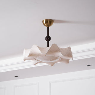 Avlorus Lampe Plafonnier Traditionnelle Premium Élégance Bois Tissu