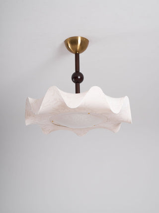 Avlorus Lampe Plafonnier Traditionnelle Premium Élégance Bois Tissu