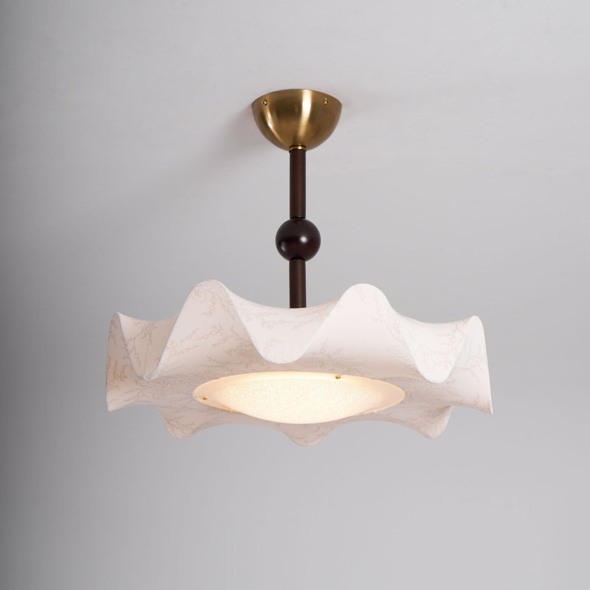 Avlorus Lampe Plafonnier Traditionnelle Premium Élégance Bois Tissu