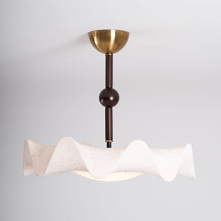 Avlorus Lampe Plafonnier Traditionnelle Premium Élégance Bois Tissu