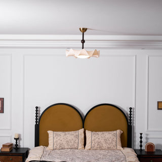 Avlorus Lampe Plafonnier Traditionnelle Premium Élégance Bois Tissu