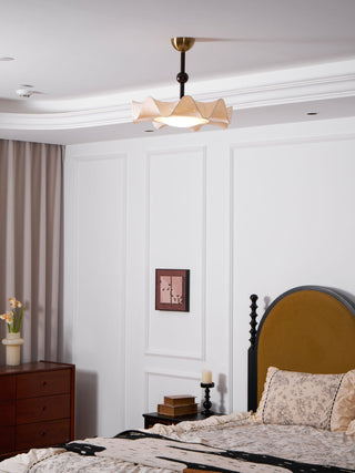 Avlorus Lampe Plafonnier Traditionnelle Premium Élégance Bois Tissu