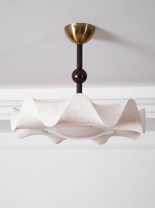 Avlorus Lampe Plafonnier Traditionnelle Premium Élégance Bois Tissu