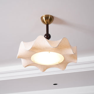 Avlorus Lampe Plafonnier Traditionnelle Premium Élégance Bois Tissu