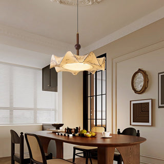 Zoshaos Suspension en Tissu Vintage et Bois Élégant