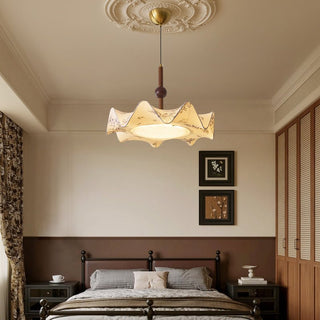 Zoshaos Suspension en Tissu Vintage et Bois Élégant