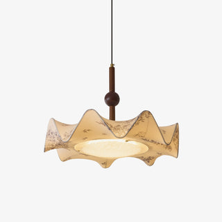Zoshaos Suspension en Tissu Vintage et Bois Élégant