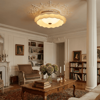 Belle Epoque Pleated Ceiling Light-Neutral Decor