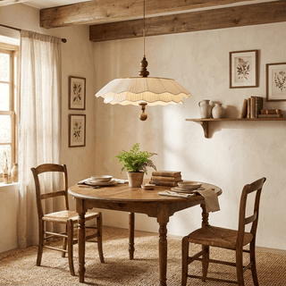 Belle Epoque Pleated Pendant Light-Neutral Decor