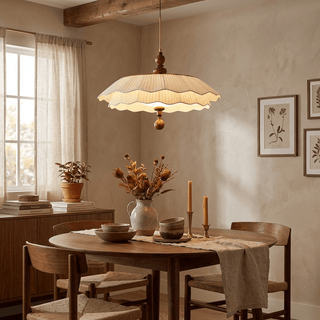 Belle Epoque Pleated Pendant Light-Neutral Decor