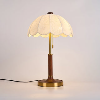 Axiain Lampe de Table en Bois Et Tissu