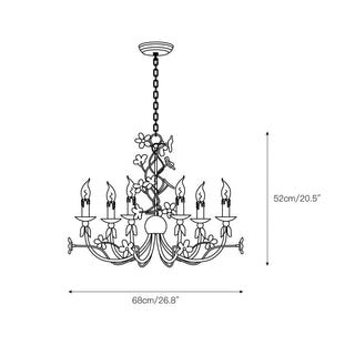 Ornuvyu Postmodern Luxe Clair Métal Cristal Lustre