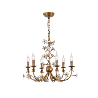 Ornuvyu Postmodern Luxe Clair Métal Cristal Lustre