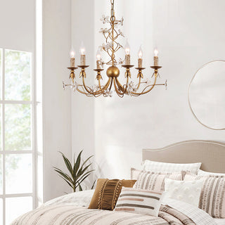 Ornuvyu Postmodern Luxe Clair Métal Cristal Lustre