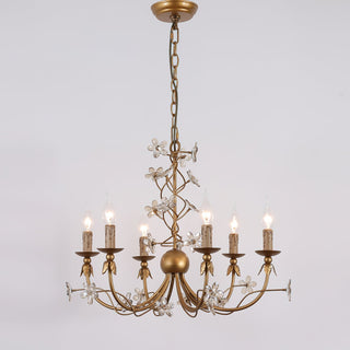 Ornuvyu Postmodern Luxe Clair Métal Cristal Lustre