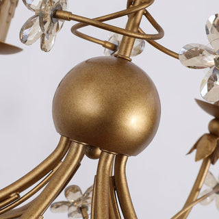 Ornuvyu Postmodern Luxe Clair Métal Cristal Lustre