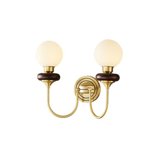 Perry Applique Murale Premium Noyer et Verre