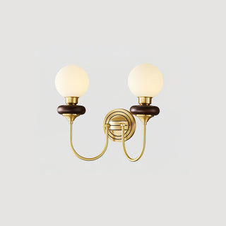 Perry Applique Murale Premium Noyer et Verre