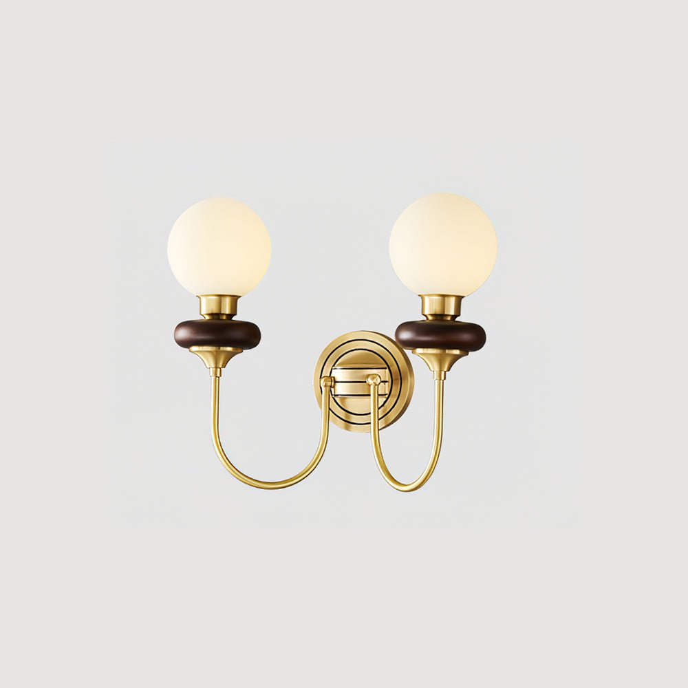 Perry Applique Murale Premium Noyer et Verre