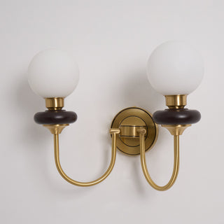 Perry Applique Murale Premium Noyer et Verre