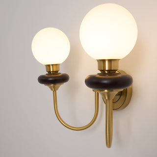Perry Applique Murale Premium Noyer et Verre