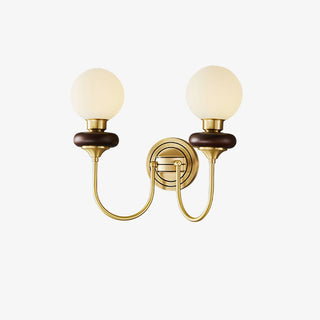 Perry Applique Murale Premium Noyer et Verre