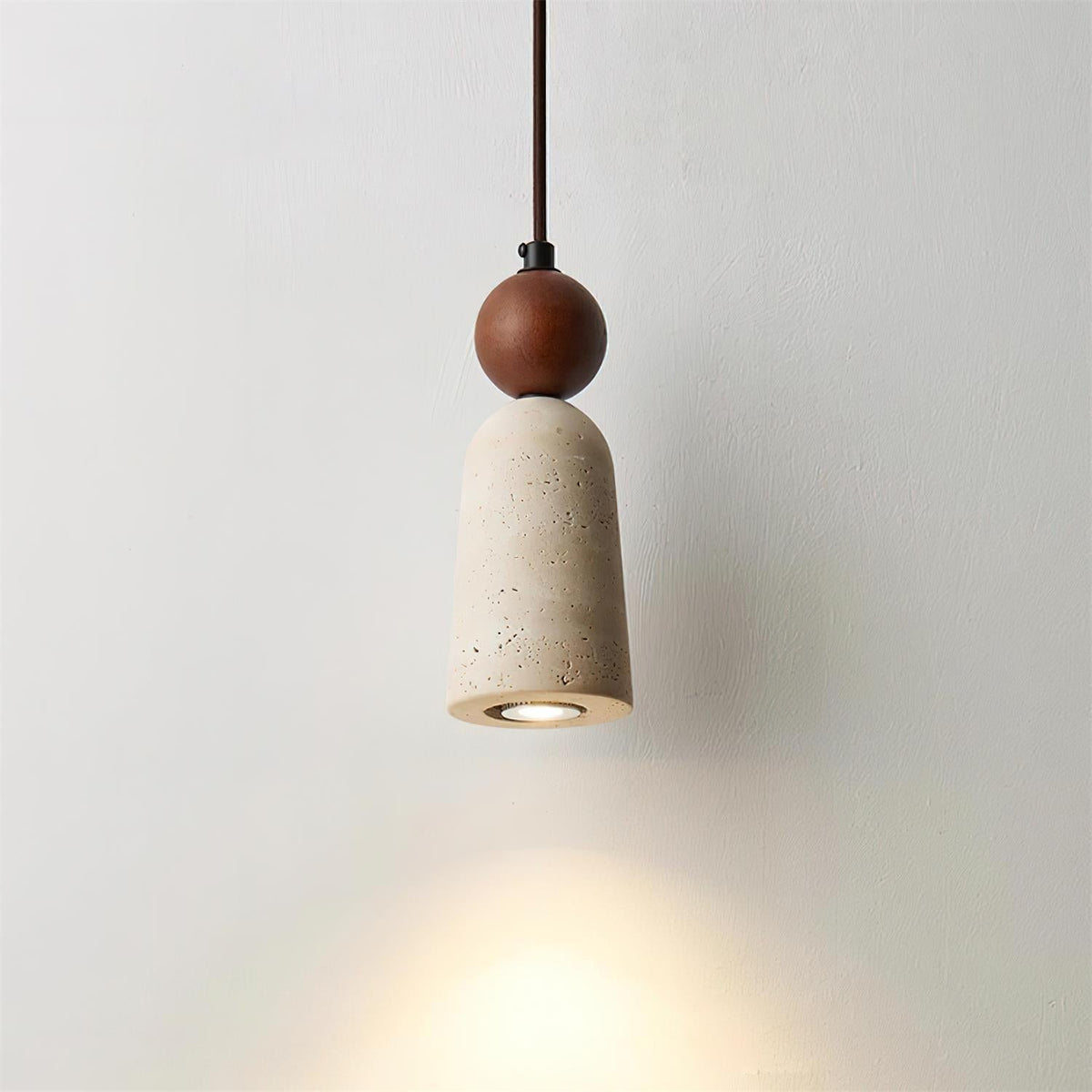 Nolira Pendant Light Wood Travertine Natural-Neutral Decor