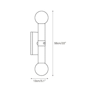 Dvaluvyh Moderne Minimaliste Travertin Métal Verre Applique Murale