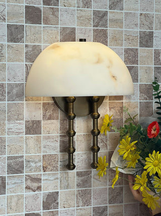 Bellini Alabaster Sconce-Neutral Decor
