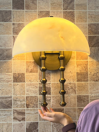 Bellini Alabaster Sconce-Neutral Decor